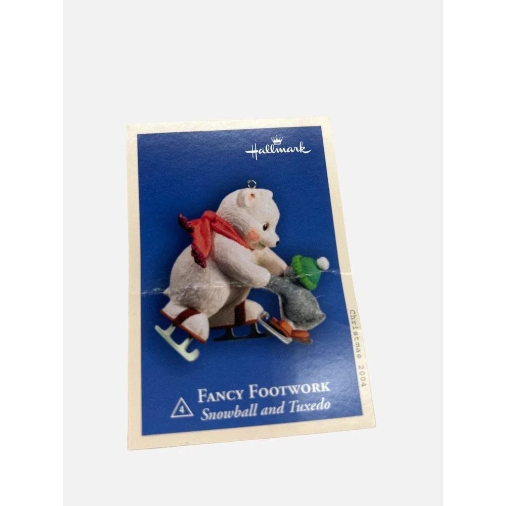 Hallmark Keepsake Ornament Fancy Footwork Snowball &‎ Tuxedo 2004 Christmas